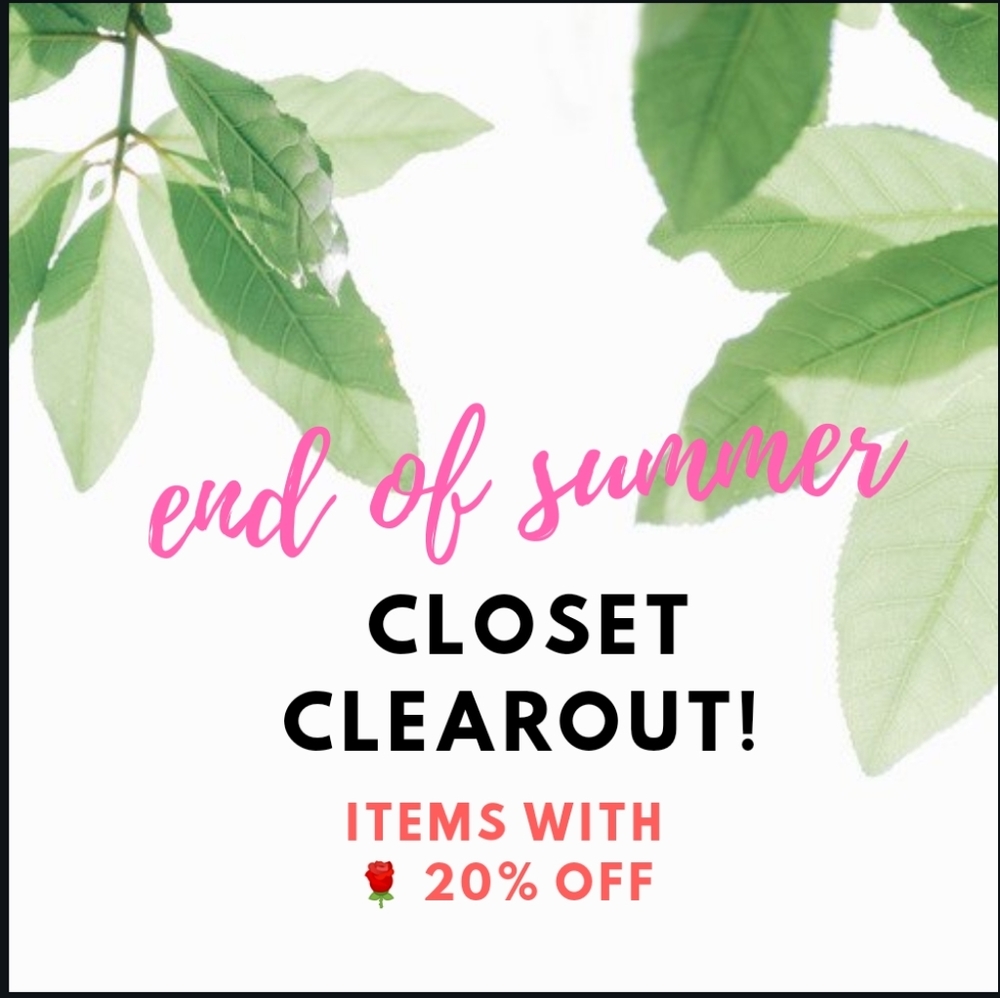 End of summer closet clear-out!!